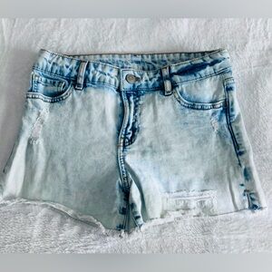 Girls Acid Wash Distressed Jean Shorts Size 12 Bundle Deals!